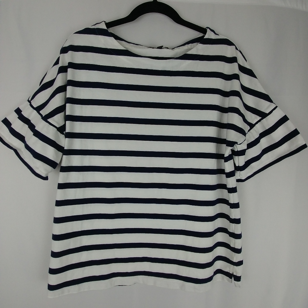 Banana Republic Bell Sleeve Striped Top